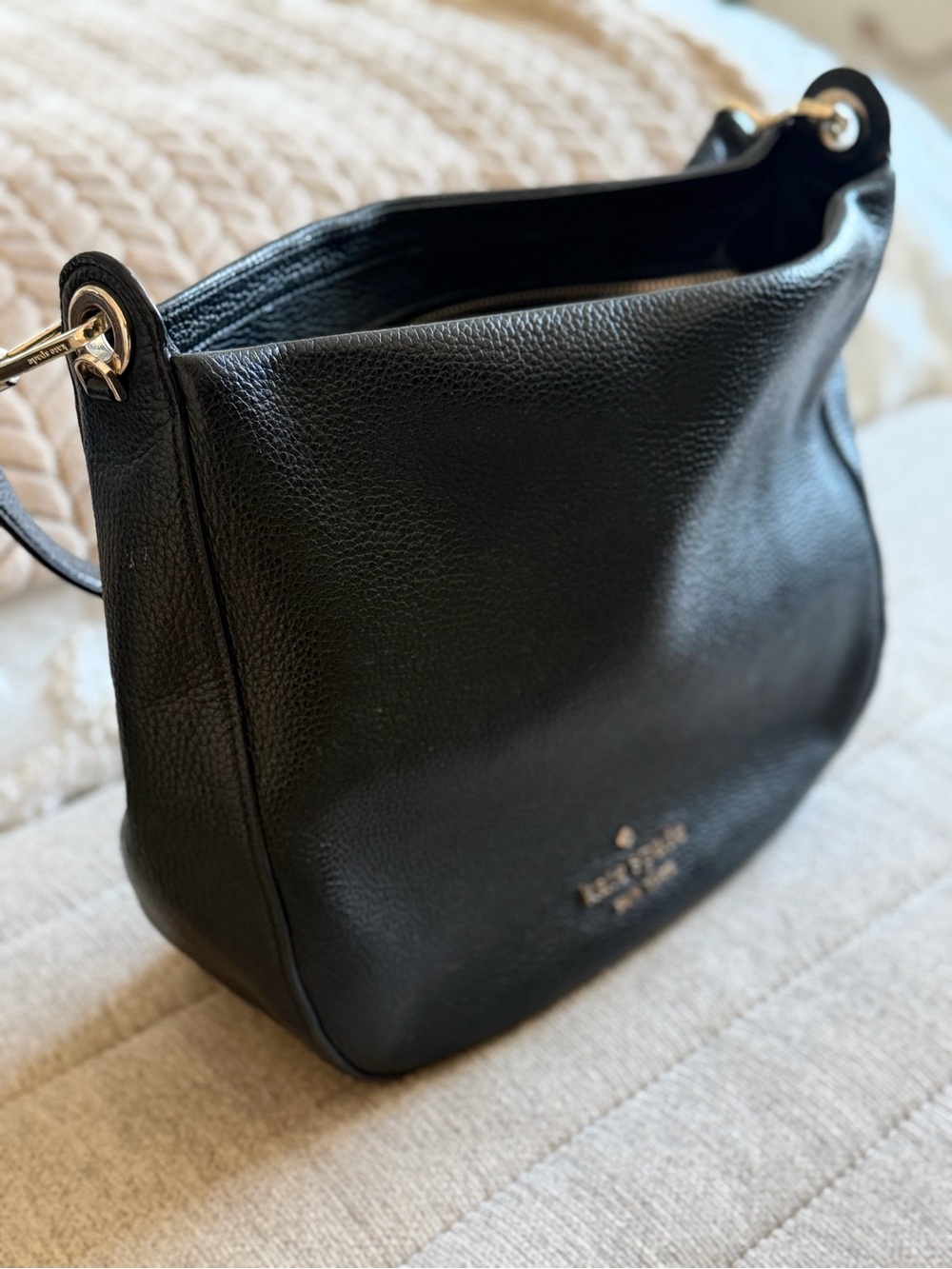 kate spade Black Pebbled Leather Shoulder Bag - Picture 5 of 10